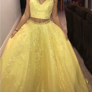 Dazzling Yellow Prom Dress